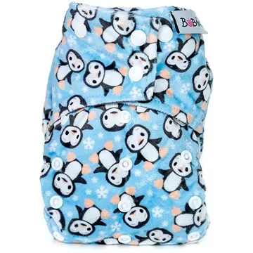 Bobánek Kapsová extra jemná AIO plenka Premium patentky Tučňáci (4KPPM)