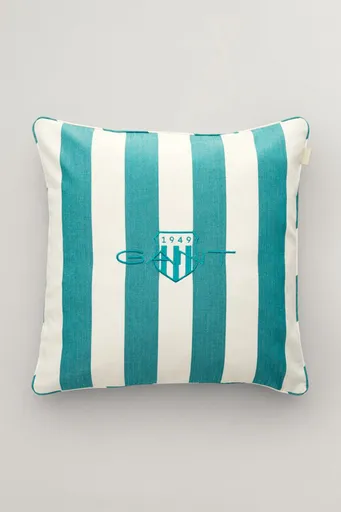 DEKORAČNÍ POVLAK NA POLŠTÁŘ GANT STRIPE ARCHIVE SHIELD CUSHION 50X50 OCEAN TURQUOSIE