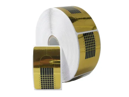 Ráj nehtů Šablony na nehtovou modeláž 100 kusů - zlaté