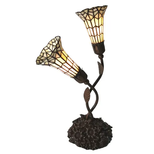 Tiffany stolní lampa Carillon - 34*25*58 cm E14/max 2*25W 5LL-6063