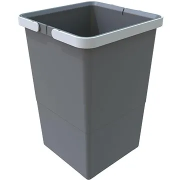 Elletipi Plastový koš s rukojeťmi MEDIUM, 12 L, šedý, 34 x 22,5 x 22,5 cm (PTM SM34 C97 M)