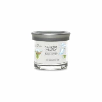 Yankee Candle vonná svíčka Signature Tumbler ve skle malá Clean Cotton, 122 g