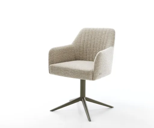 Jídelní židle Greg-Flex tkanina Měkký béžová křížová podnož