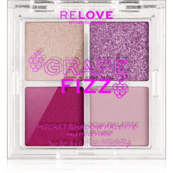 Revolution Relove Pocket Palette paletka očních stínů odstín Grape Fizz 4x0.72 g