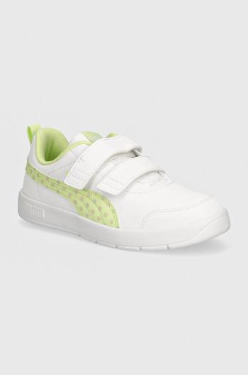 Dětské sneakers boty Puma Courtflex V3 Dotty zelená barva, 398758