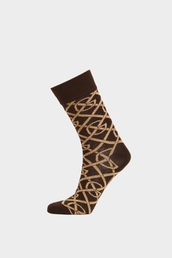 PONOŽKY GANT G PATTERN SOCKS RICH BROWN