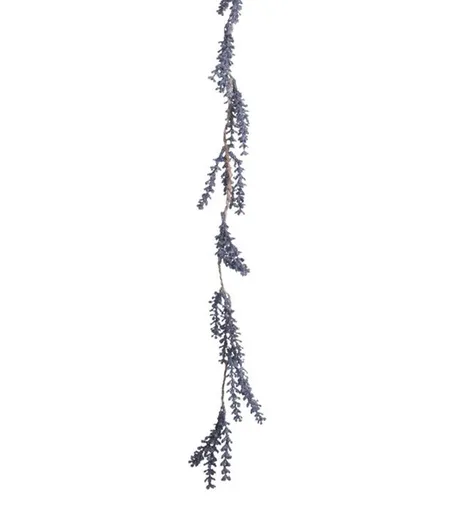 Fialová dekorační girlanda levandule - 7 * 2 * 100cm J-Line by Jolipa