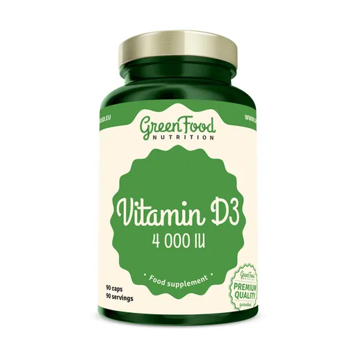 GreenFood Vitamin D3 4000IU 90 kapslí