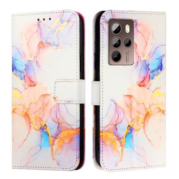 ART MARBLE Peňaženkový kryt pre HTC U24 Pro WHITE ORANGE