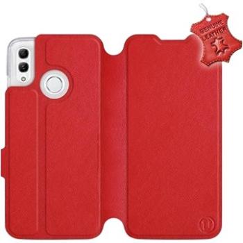 Flip pouzdro na mobil Honor 10 Lite - Červené - kožené -   Red Leather (5903226713790)