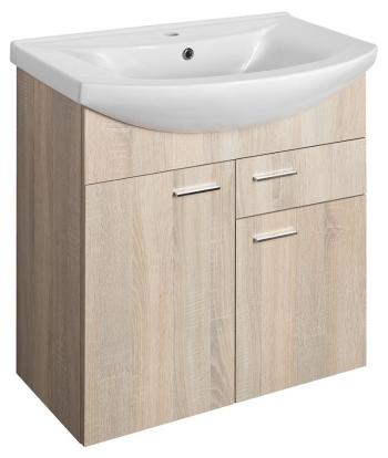 AQUALINE ZOJA umyvadlová skříňka 71,5x74x34cm, dub platin 51175