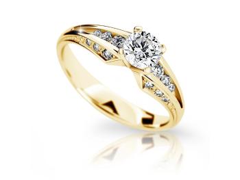 Cutie Jewellery Třpytivý prsten ze žlutého zlata Z6805-2103-10-X-1 59 mm