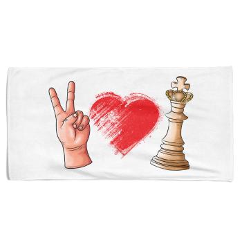 Osuška Love Chess (Velikost osušky: 100x170cm)