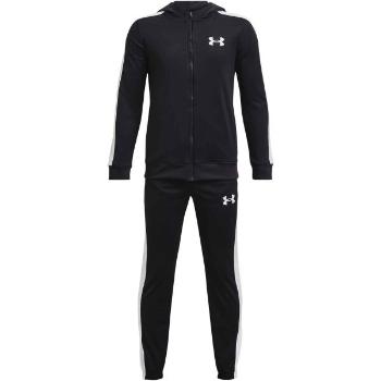 Under Armour KNIT HOODED TRACK SUIT Fiú melegítő szett, fekete, méret S