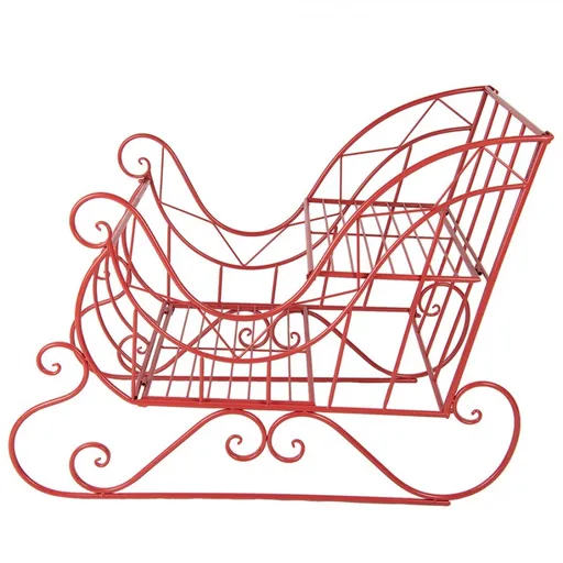 Červené kovové dekorativní sáně - 90*51*68 cm Clayre & Eef