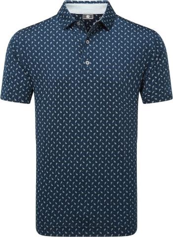 Footjoy Flower Bud Foulard Lisle Mens Navy XL Polo košile