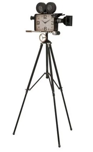 Hodiny v designu retro kamery na stativu - 70*70*153 cm J-Line by Jolipa