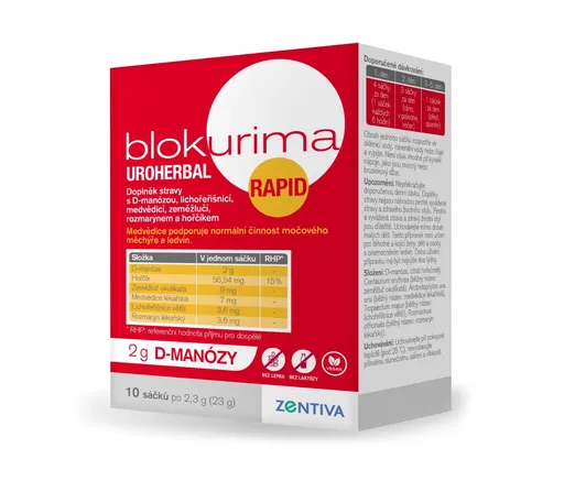 Blokurima Uroherbal Rapid 2 g D-manózy 10 sáčků