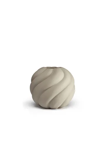 Váza Twist Ball, 12 cm, písková - COOEE