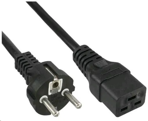 PremiumCord kabel síťový k počítači 230V 16A 3m  IEC 320 C19 konektor