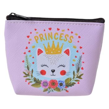 Růžová peněženka / taštička s kočičkou Princess - 10*8cm JZWA0150