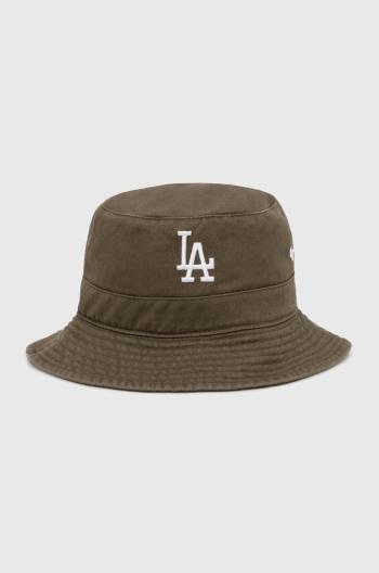 Bavlněná čepice 47brand MLB Los Angeles Dodgers zelená barva