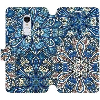 Flipové pouzdro na mobil Xiaomi Redmi Note 4 Global - V108P Modré mandala květy (5903226131273)