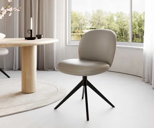 Otočná židle Nube-Flex křížová podnož široká kovová černá pravá