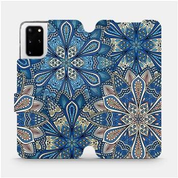 Flipové pouzdro na mobil Samsung Galaxy S20 Plus - V108P Modré mandala květy (5903516170647)