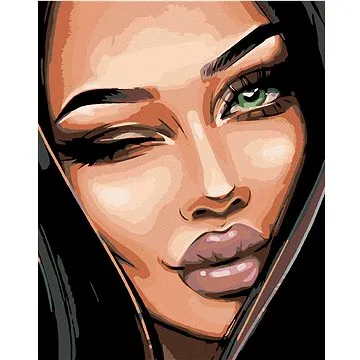 Diamondi - Diamantové malování - MRKNUTÍ, 40x50 cm, Vypnuté plátno na rám (603773B)