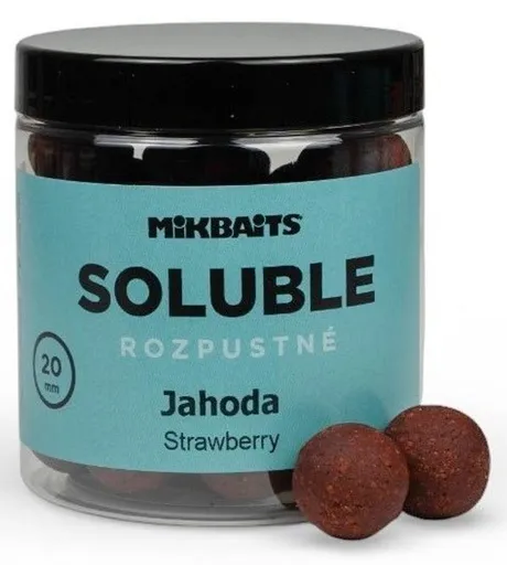 Mikbaits Rozpustné boilies Soluble Jahoda 250ml,Mikbaits Rozpustné boilies Soluble Jahoda 250ml
