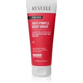 Revuele Pure Skin Anti-Pimple exfoliační sprchový gel proti akné 200 ml