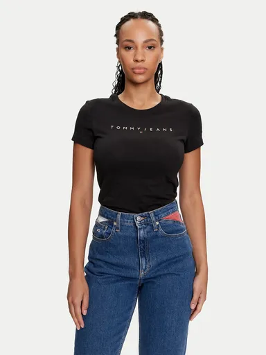 Tommy Jeans dámské černé tričko DW0DW18398 XL