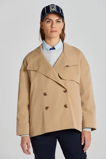 BUNDA GANT MID LENGTH TRENCH JACKET DARK KHAKI