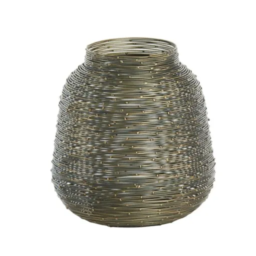 Bronzový antik kovový svícen Behita - Ø 18*19 cm 7753356