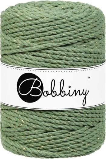 Bobbiny 3PLY Macrame Rope 5 mm 100 m Golden Eucalyptus Green Šňůra