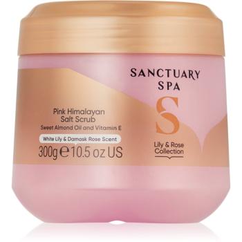 Sanctuary Spa Lily & Rose pečující tělový peeling s vůní květin 300 g