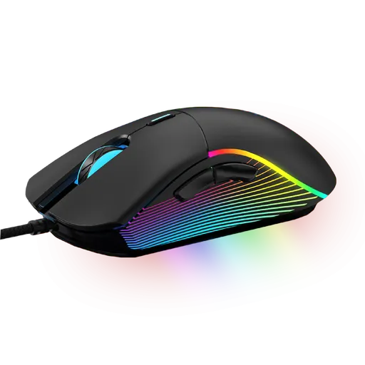 WG - Herní drátová RGB myš WG Chameleon III., RGB LED, černá