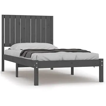 Rám postele šedý masivní borovice 90 × 200 cm, 3104400 (3104400)