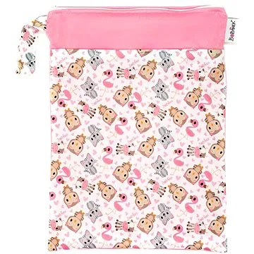 Bobánek Nepromokavá taška normal  Růžová zvířátka (30T)
