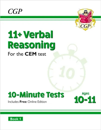 11+ CEM 10-Minute Tests: Verbal Reasoning - Ages 10-11 Book 1 (with Online Edition) - CGP Books