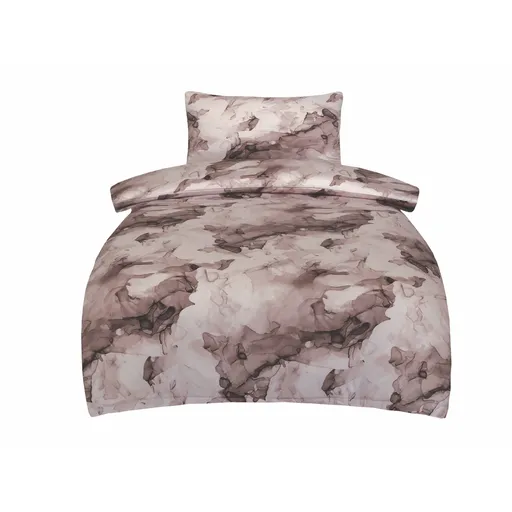 Jahu Saténové povlečení Deluxe Minerals hnědý, 140 x 200 cm, 70 x 90 cm