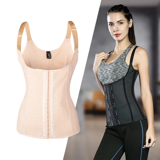 Fitness korzet s ramínky inSPORTline Corsup béžová S