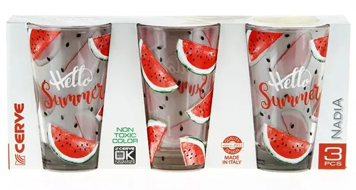 Sklenice CERVE Nadia 310ml summer cocomera 3ks