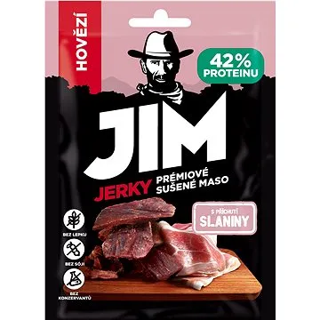 Jim Jerky hovězí s příchutí slaniny 23 g (8595229921530)