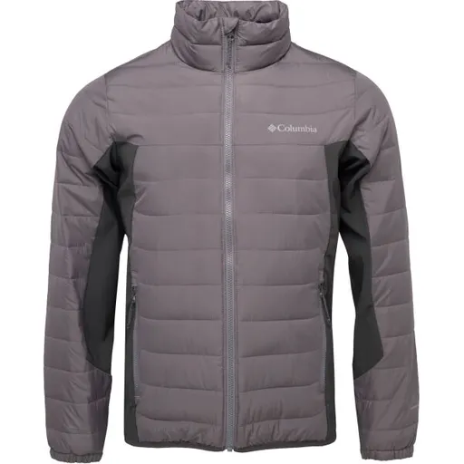 Columbia POWDER LITE HYBRID JACKET Pánská bunda, šedá, velikost