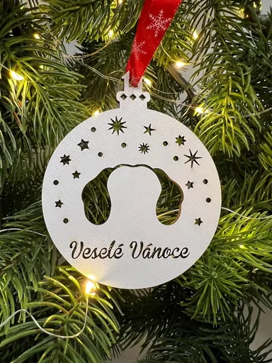 Vsepropejska Vánoční baňka s jezevčíkem – ozdoba na stromeček Typ: Baňka 3
