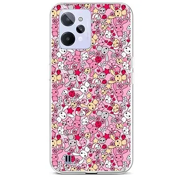 TopQ Kryt Realme C31 silikon Pink Bunnies 74345 (Sun-74345)