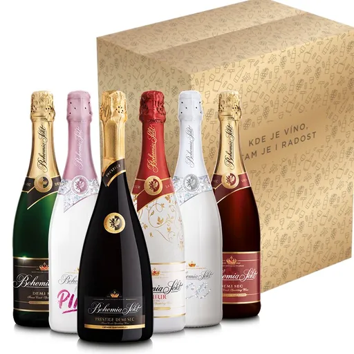 Degustační sektový balíček sladší v dárkovém kartonu