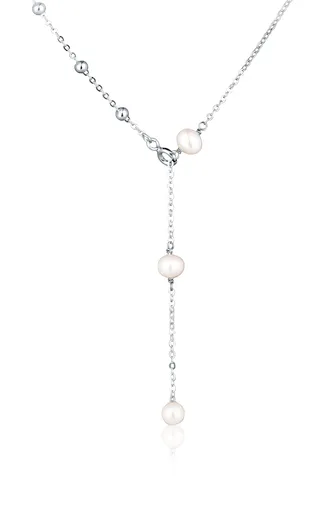 JVD Stříbrný náhrdelník se sladkovodními perlami SVLN0761SD2P145